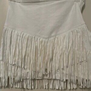 Alter’D State white fringe skirt. Size medium